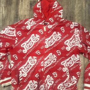 Pepsi Cola Red and White Zip-Up Jacket